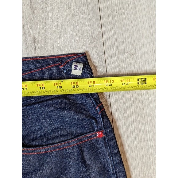 Akoo Brand 40x33 Dark Wash Red Stitching Straight Cut  Denim Jeans - Picture 10 of 12